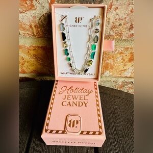 BP Holiday Jewel Candy Bracelet BR22875 moss&marble/silver plating.